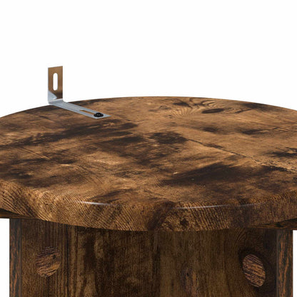 Plant Stand 2 pcs Smoked Oak 29.5 x 29.5 x 60 cm