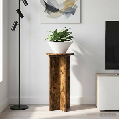 Plant Stand 2 pcs Smoked Oak 29.5 x 29.5 x 60 cm