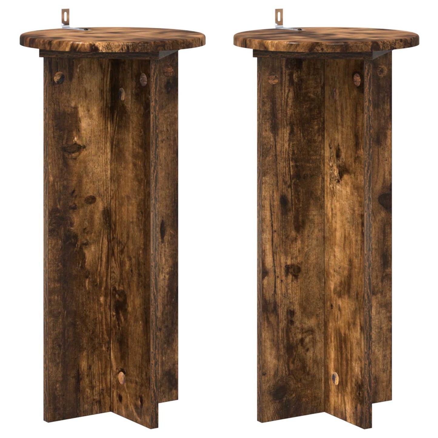 Plant Stand 2 pcs Smoked Oak 29.5 x 29.5 x 60 cm