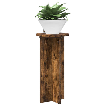 Plant Stand 2 pcs Smoked Oak 29.5 x 29.5 x 60 cm