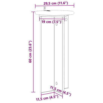 Plant Stand 2 pcs Smoked Oak 29.5 x 29.5 x 60 cm
