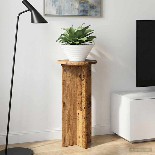 Plant Stand 2 pcs Old Wood 29.5 x 29.5 x 60 cm Engineered Wood