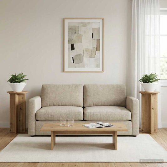 Plant Stand 2 pcs Artisan Oak 29.5 x 29.5 x 60 cm