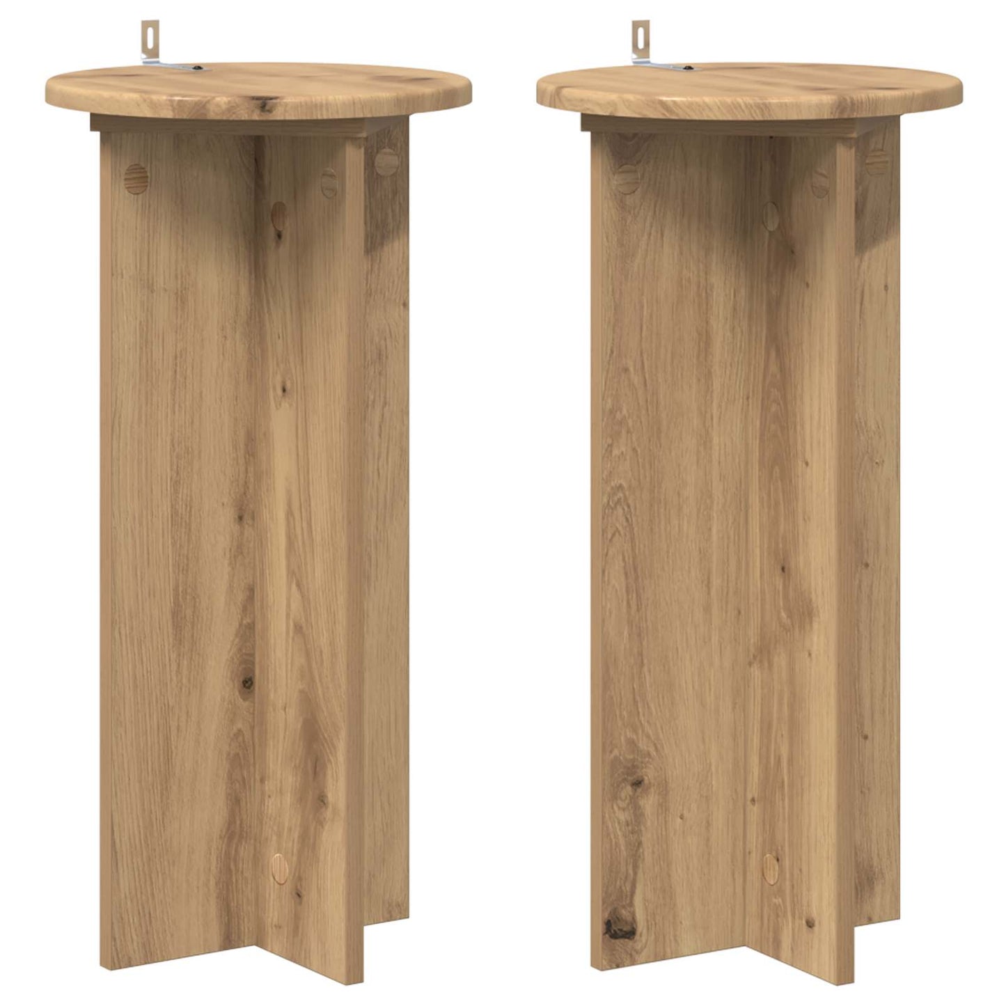 Plant Stand 2 pcs Artisan Oak 29.5 x 29.5 x 60 cm