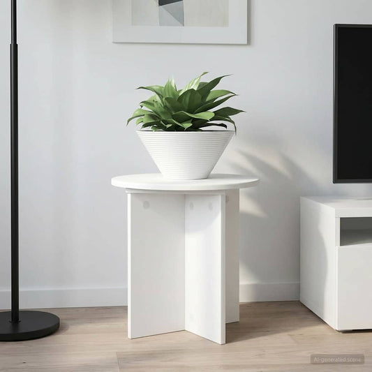 Plant Stand 2 pcs White Ø40 x 40 cm Engineered Wood