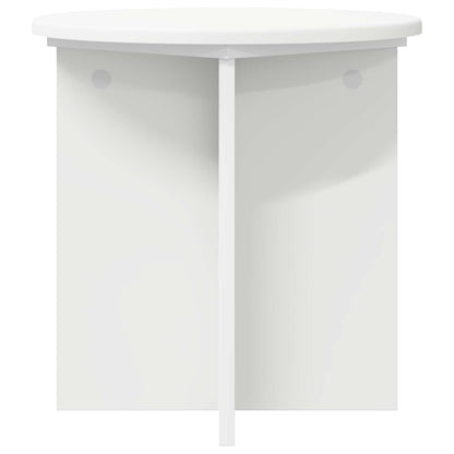 Plant Stand 2 pcs White Ø40 x 40 cm Engineered Wood