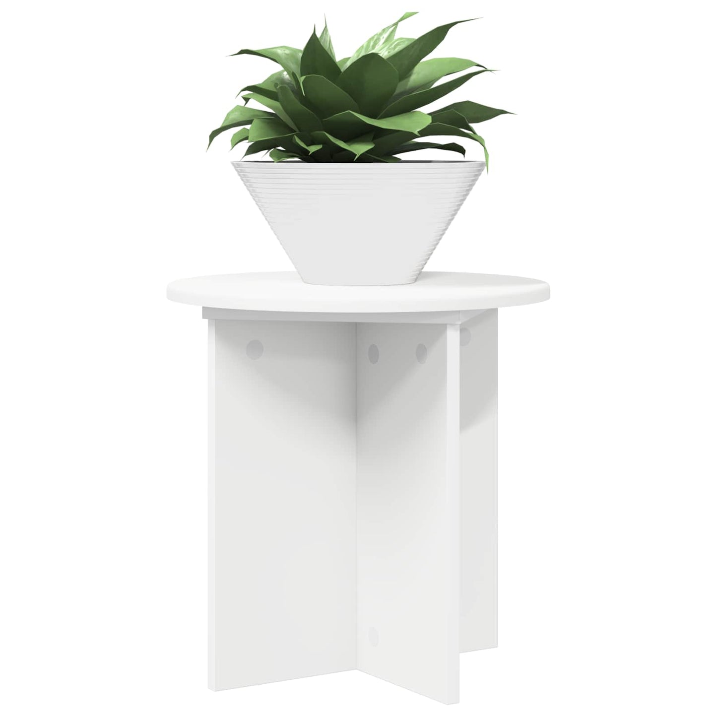 Plant Stand 2 pcs White Ø40 x 40 cm Engineered Wood