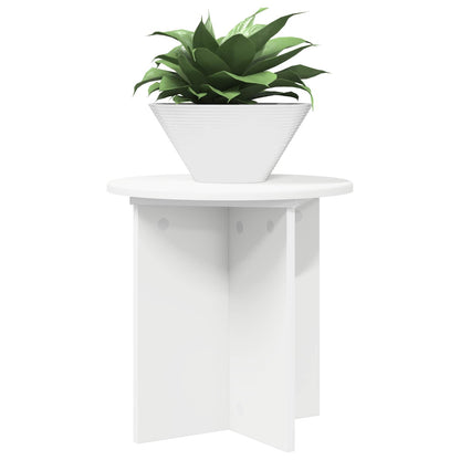 Plant Stand 2 pcs White Ø40 x 40 cm Engineered Wood