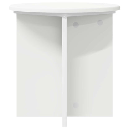 Plant Stand 2 pcs White Ø40 x 40 cm Engineered Wood