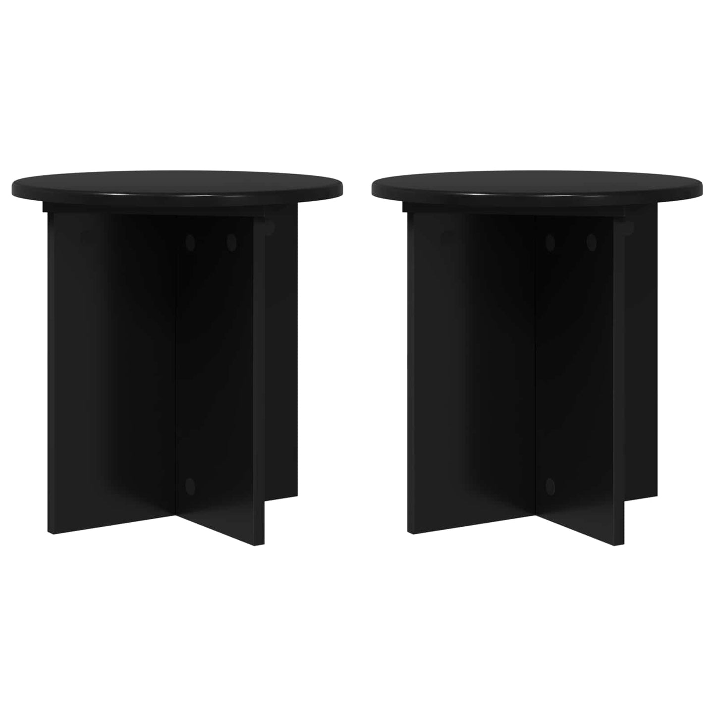Plant Stand 2 pcs Black 40 x 40 x 40 cm Engineered Wood