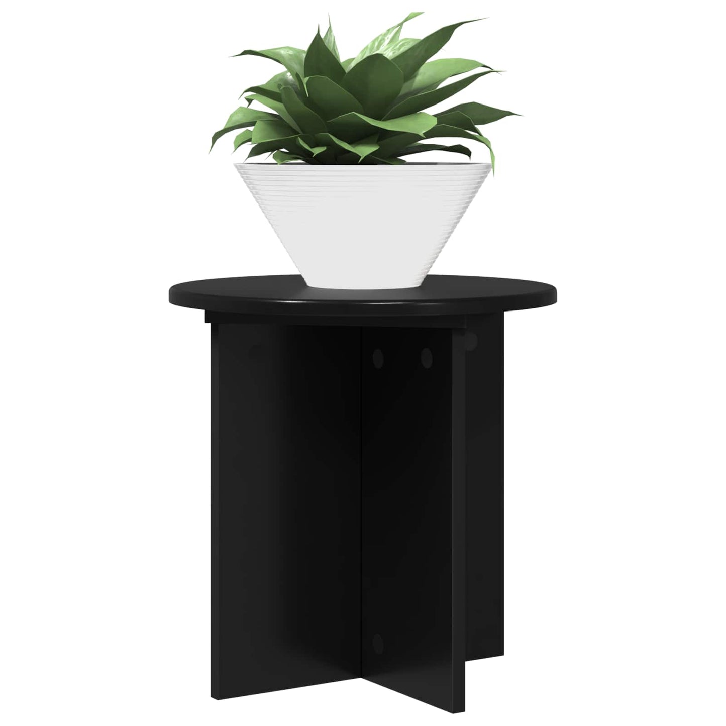 Plant Stand 2 pcs Black 40 x 40 x 40 cm Engineered Wood