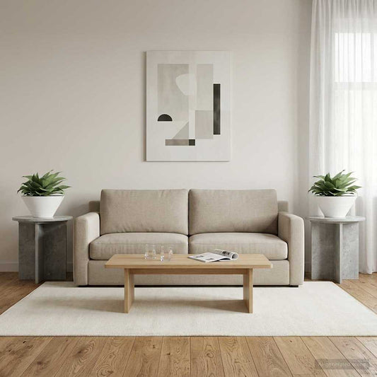 Plant Stand 2 pcs Concrete Grey 40 x 40 x 40 cm Engineered Wood