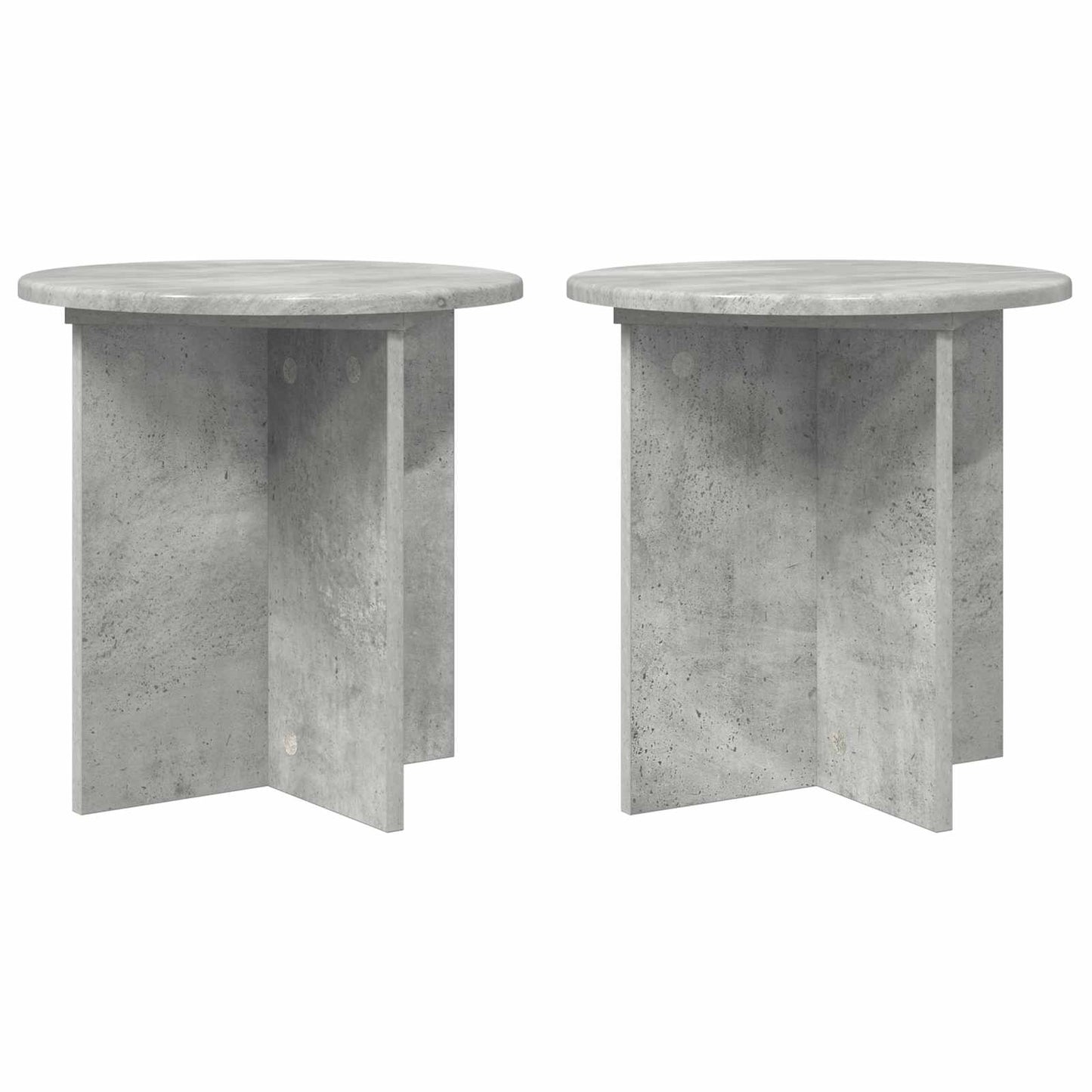 Plant Stand 2 pcs Concrete Grey 40 x 40 x 40 cm Engineered Wood