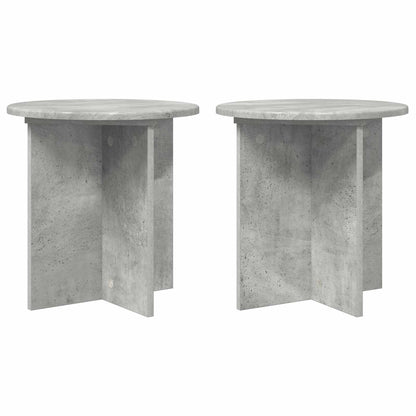 Plant Stand 2 pcs Concrete Grey 40 x 40 x 40 cm Engineered Wood