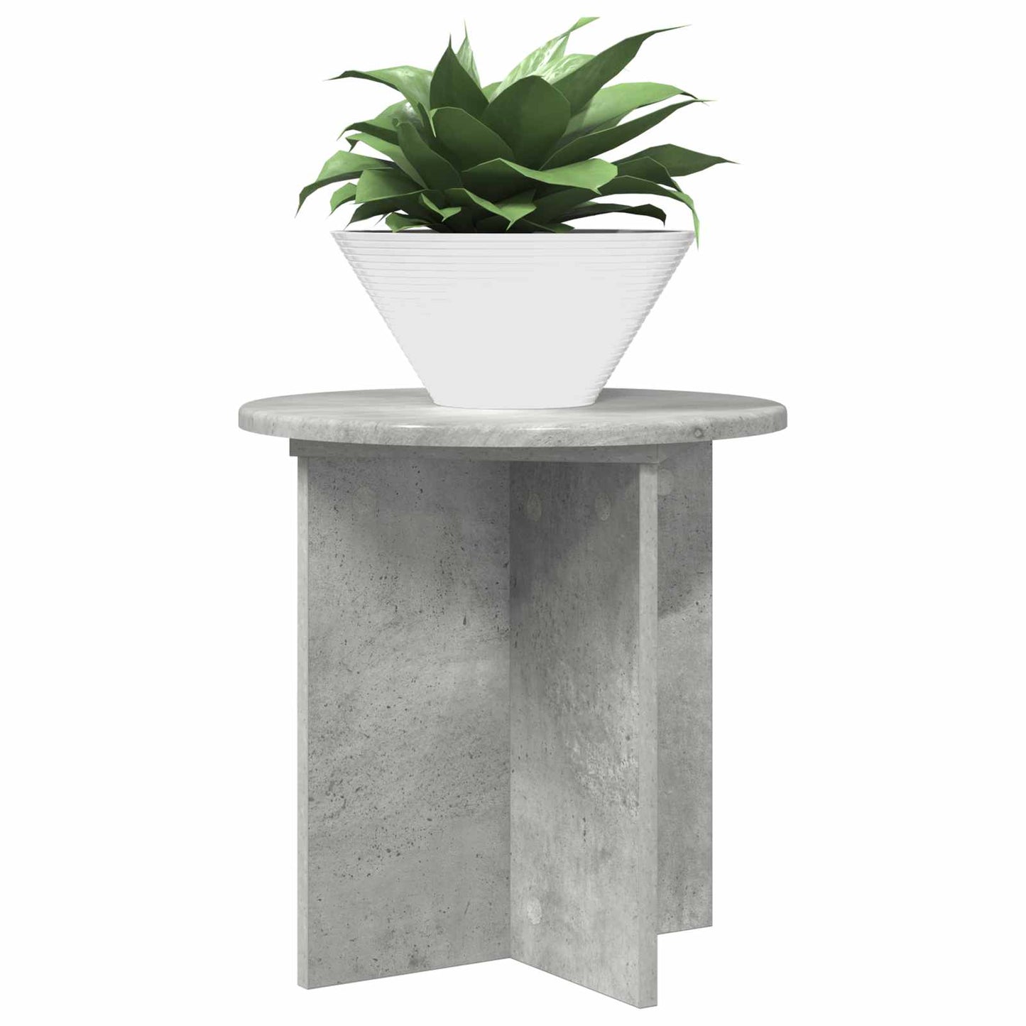 Plant Stand 2 pcs Concrete Grey 40 x 40 x 40 cm Engineered Wood