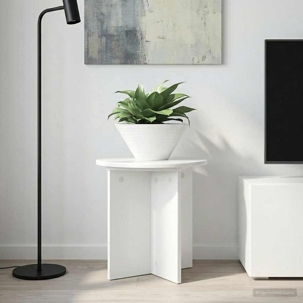 Plant Stand 2 pcs High Gloss White 40 x 40 x 40 cm