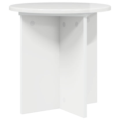 Plant Stand 2 pcs High Gloss White 40 x 40 x 40 cm