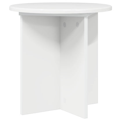 Plant Stand 2 pcs High Gloss White 40 x 40 x 40 cm
