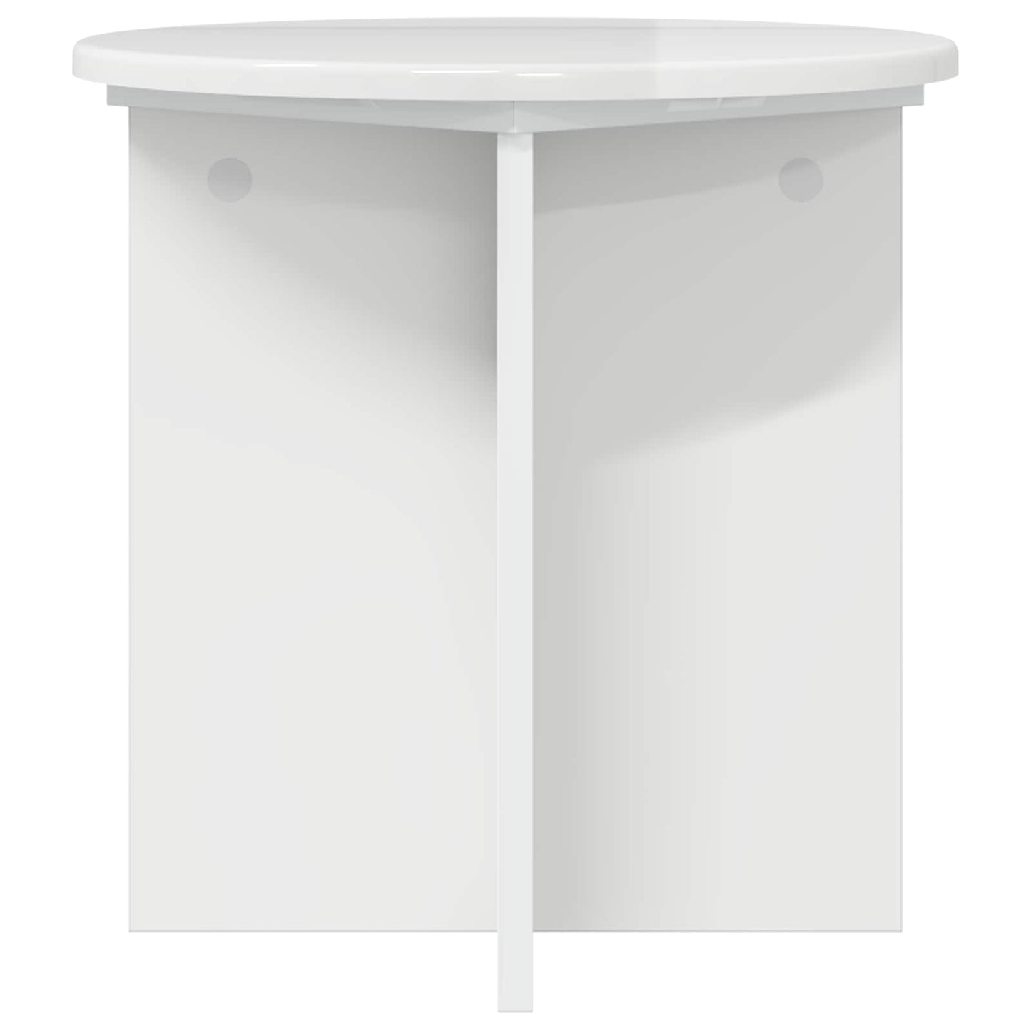 Plant Stand 2 pcs High Gloss White 40 x 40 x 40 cm