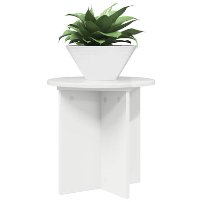 Plant Stand 2 pcs High Gloss White 40 x 40 x 40 cm