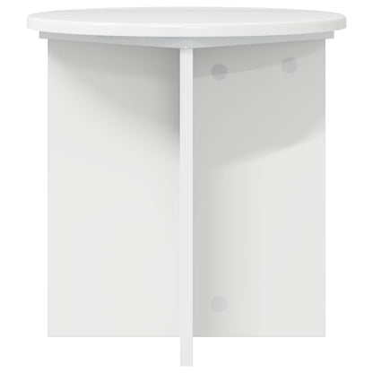 Plant Stand 2 pcs High Gloss White 40 x 40 x 40 cm