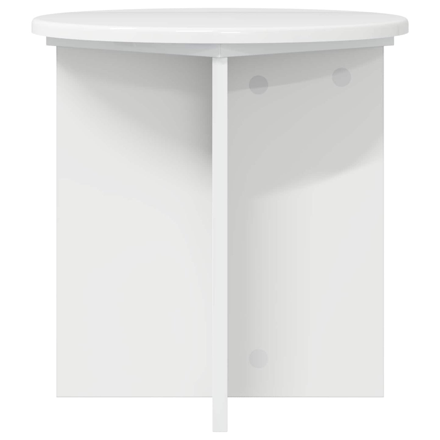 Plant Stand 2 pcs High Gloss White 40 x 40 x 40 cm
