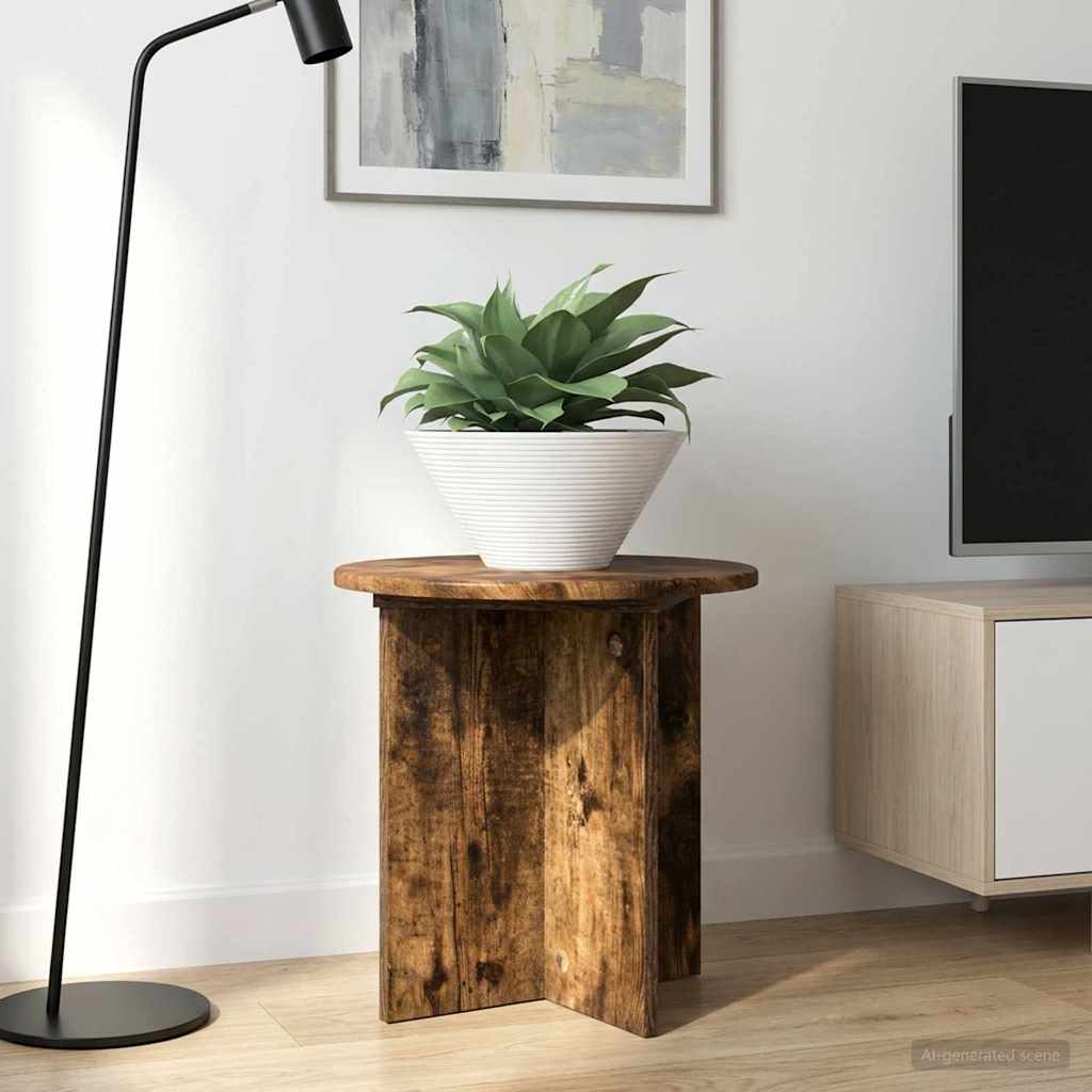Plant Stand 2 pcs Smoked Oak 40 x 40 x 40 cm Engineered Wood