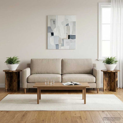 Plant Stand 2 pcs Smoked Oak 40 x 40 x 40 cm Engineered Wood