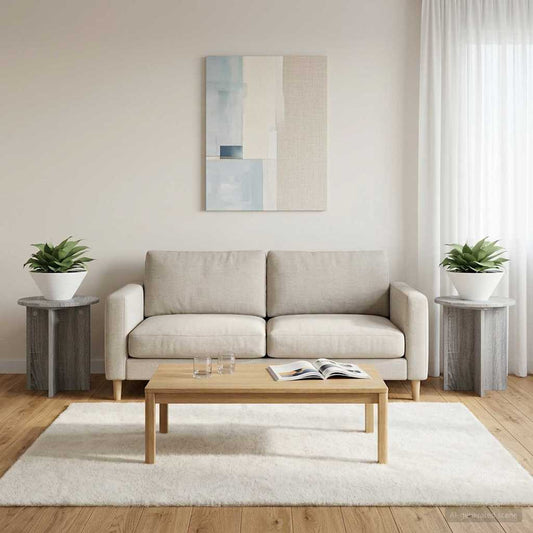Plant Stand 2 pcs Grey Sonoma 40 x 40 x 40 cm Engineered Wood