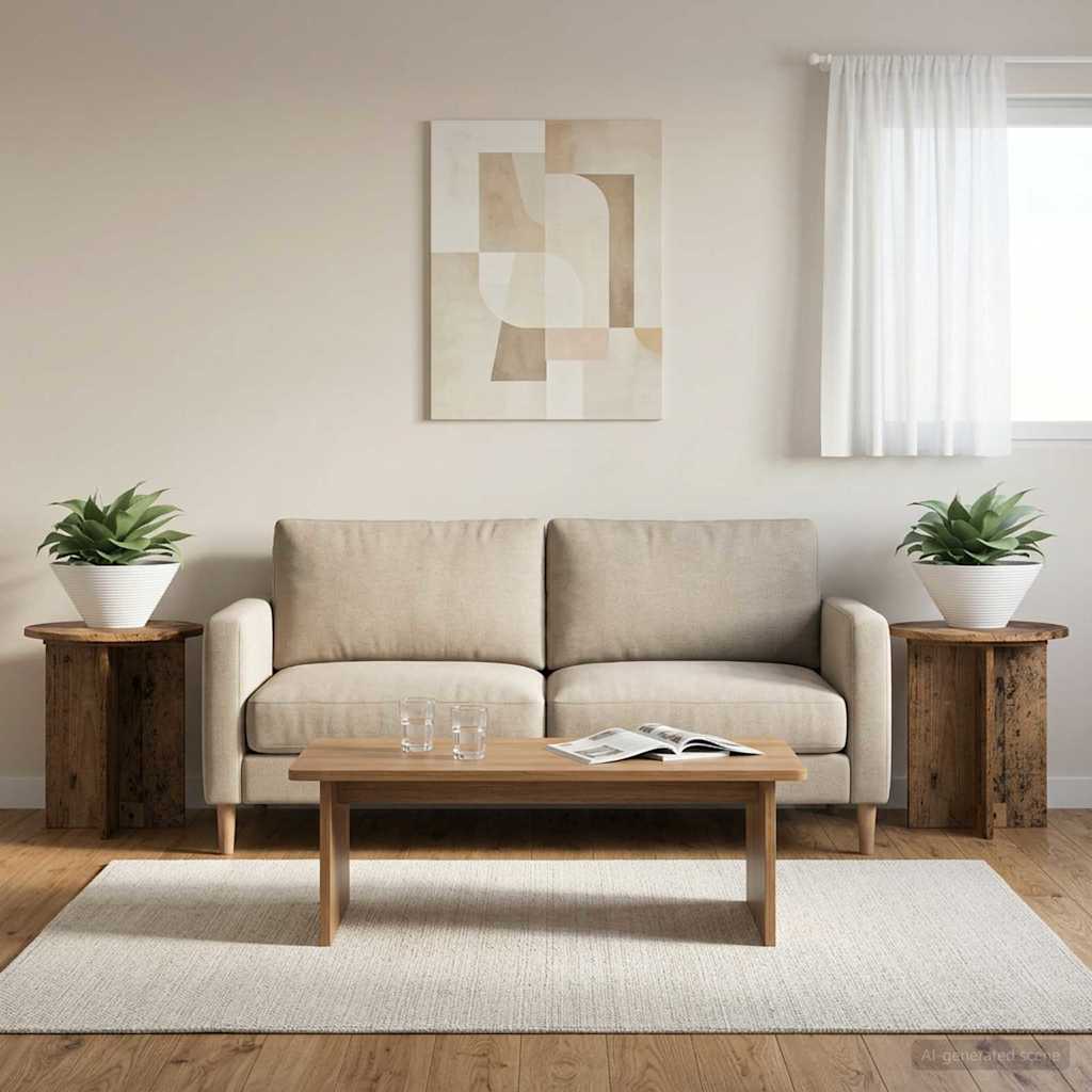Plant Stand 2 pcs Old Wood 40 x 40 x 40 cm Engineered Wood