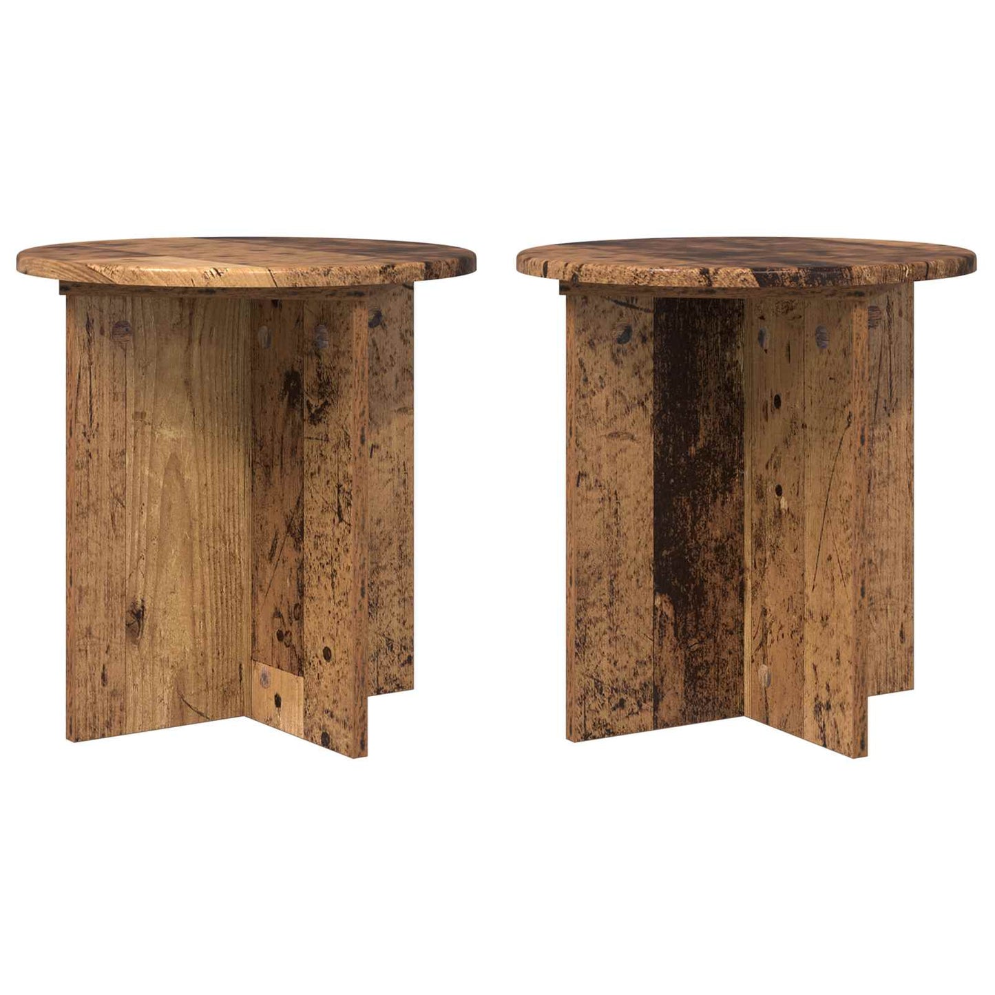 Plant Stand 2 pcs Old Wood 40 x 40 x 40 cm Engineered Wood
