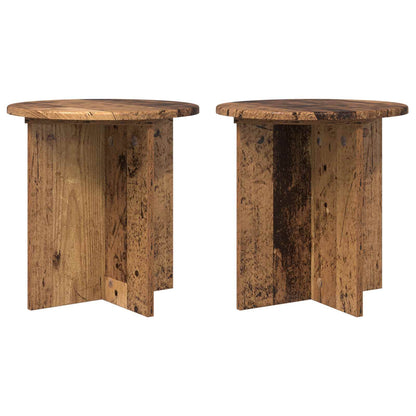 Plant Stand 2 pcs Old Wood 40 x 40 x 40 cm Engineered Wood