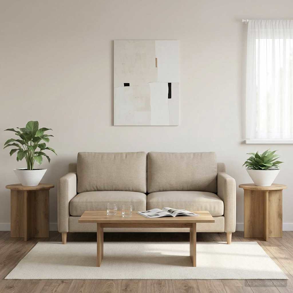 Plant Stand 2 pcs Artisan Oak 40 x 40 x 40 cm Engineered Wood