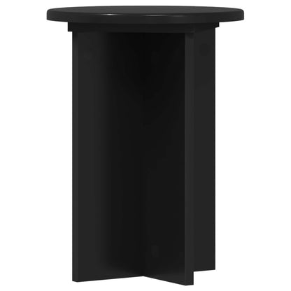 Plant Stand 2 pcs Black Ø29.5 x 40 cm Engineered Wood