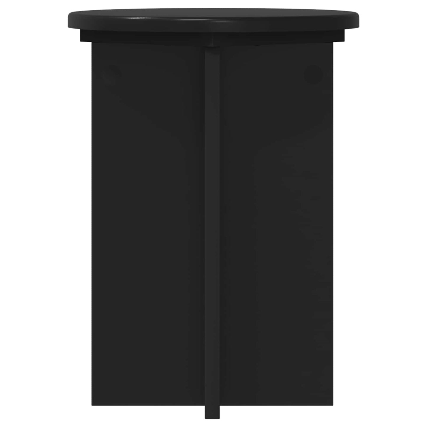 Plant Stand 2 pcs Black Ø29.5 x 40 cm Engineered Wood