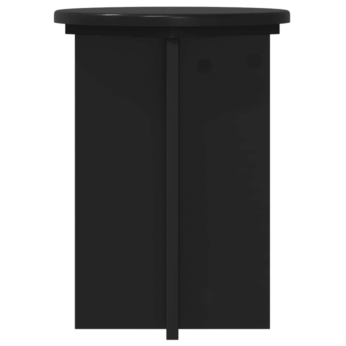 Plant Stand 2 pcs Black Ø29.5 x 40 cm Engineered Wood