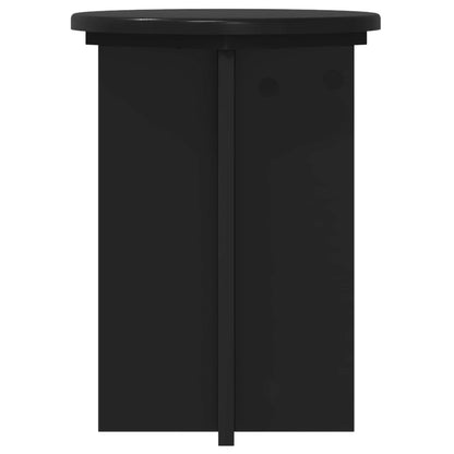Plant Stand 2 pcs Black Ø29.5 x 40 cm Engineered Wood