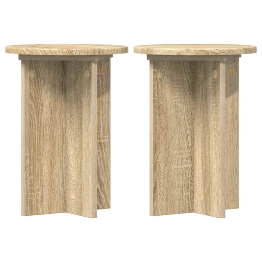 Plant Stand 2 pcs Sonoma Oak Ø29.5 x 40 cm Engineered Wood