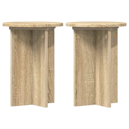 Plant Stand 2 pcs Sonoma Oak Ø29.5 x 40 cm Engineered Wood