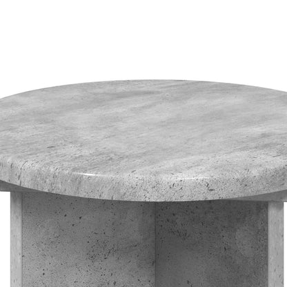 Plant Stand 2 pcs Concrete Grey Ø29.5 x 40 cm Engineered Wood