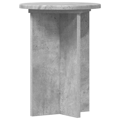 Plant Stand 2 pcs Concrete Grey Ø29.5 x 40 cm Engineered Wood