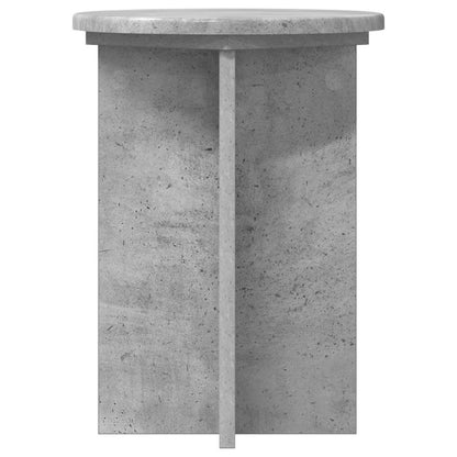 Plant Stand 2 pcs Concrete Grey Ø29.5 x 40 cm Engineered Wood