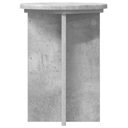 Plant Stand 2 pcs Concrete Grey Ø29.5 x 40 cm Engineered Wood