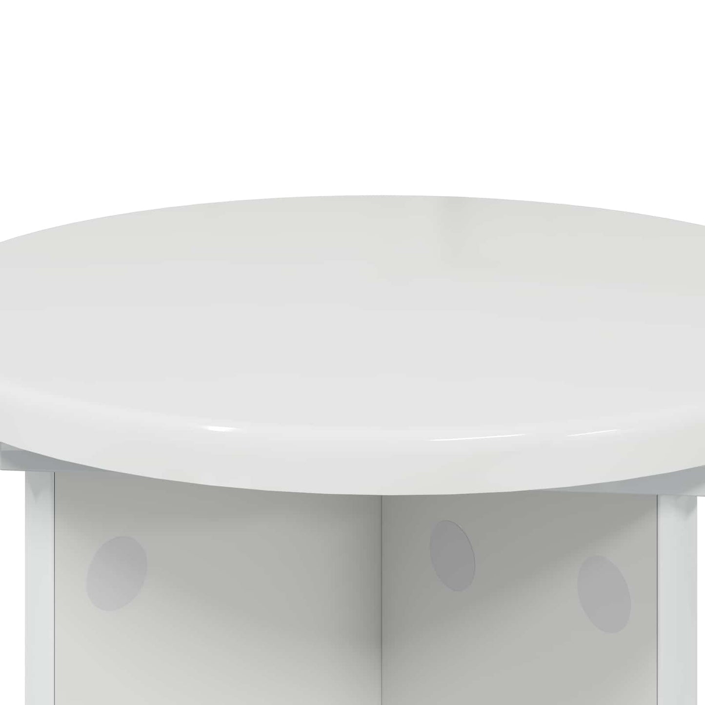 Plant Stand 2 pcs High Gloss White Ø29.5 x 40 cm