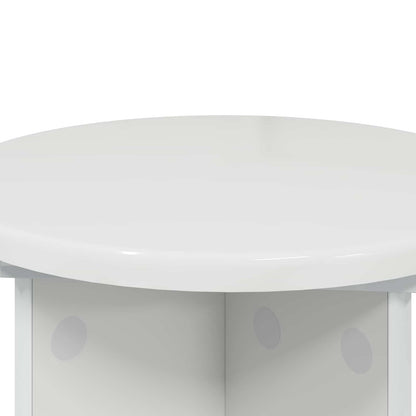 Plant Stand 2 pcs High Gloss White Ø29.5 x 40 cm