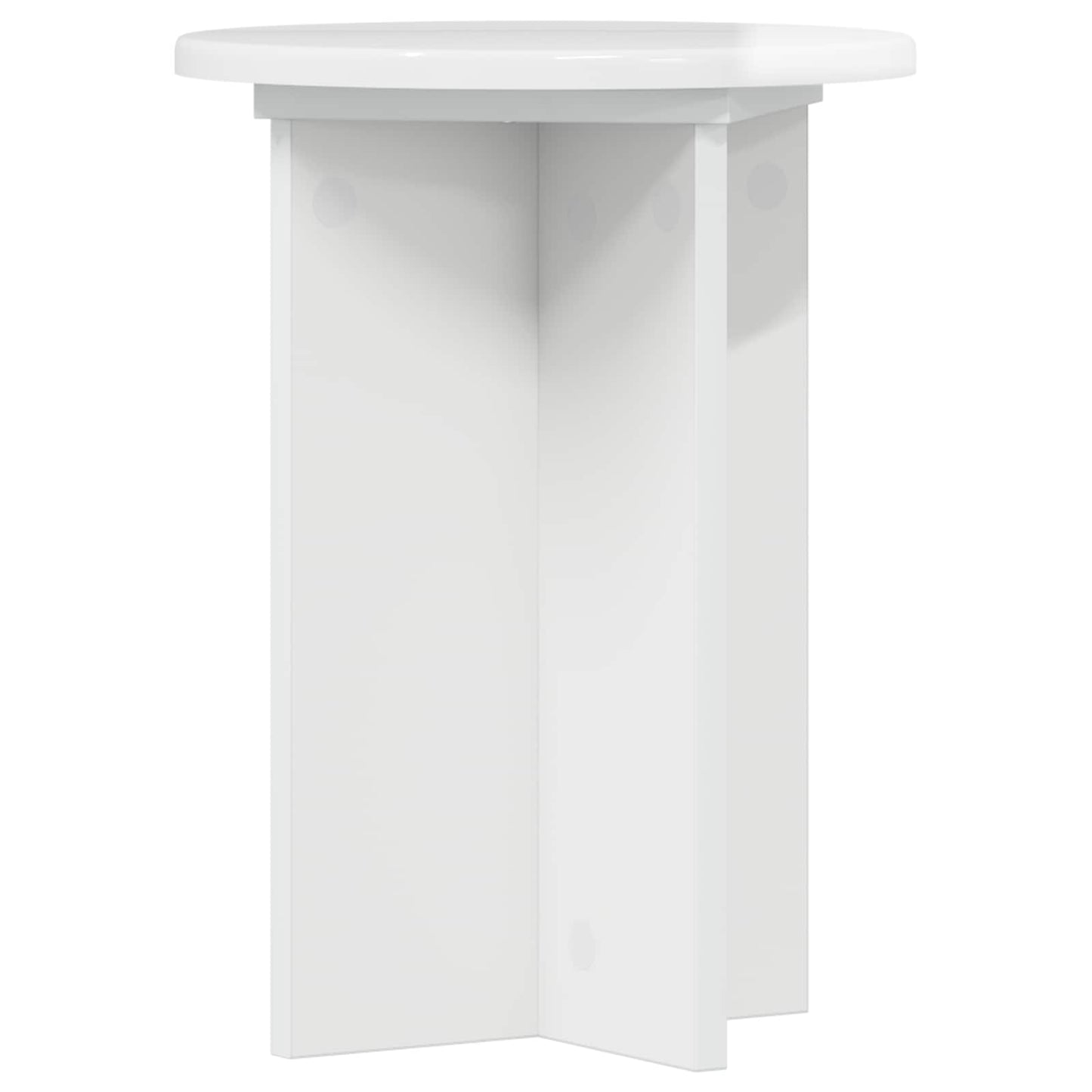 Plant Stand 2 pcs High Gloss White Ø29.5 x 40 cm