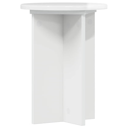 Plant Stand 2 pcs High Gloss White Ø29.5 x 40 cm