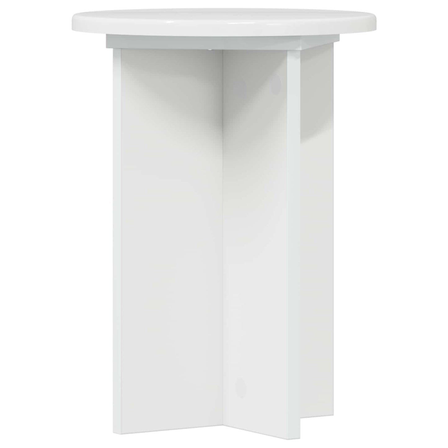 Plant Stand 2 pcs High Gloss White Ø29.5 x 40 cm