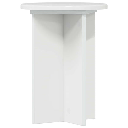 Plant Stand 2 pcs High Gloss White Ø29.5 x 40 cm