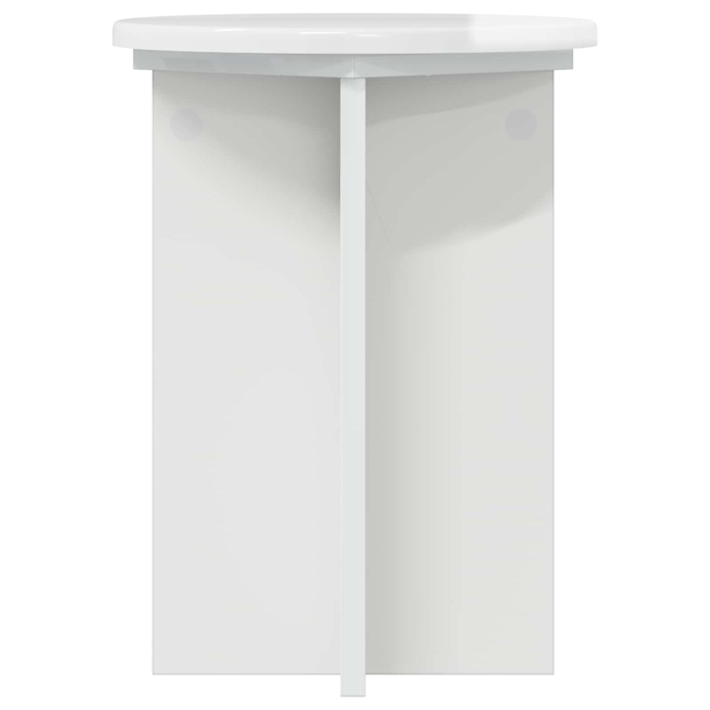 Plant Stand 2 pcs High Gloss White Ø29.5 x 40 cm
